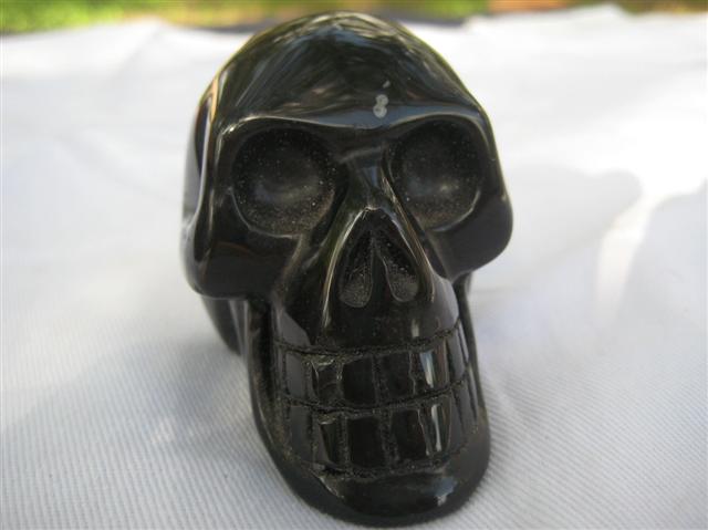 Black Obsidian skull Psychic protection, grounding, cleansing of negativity, spirit communitcation1298